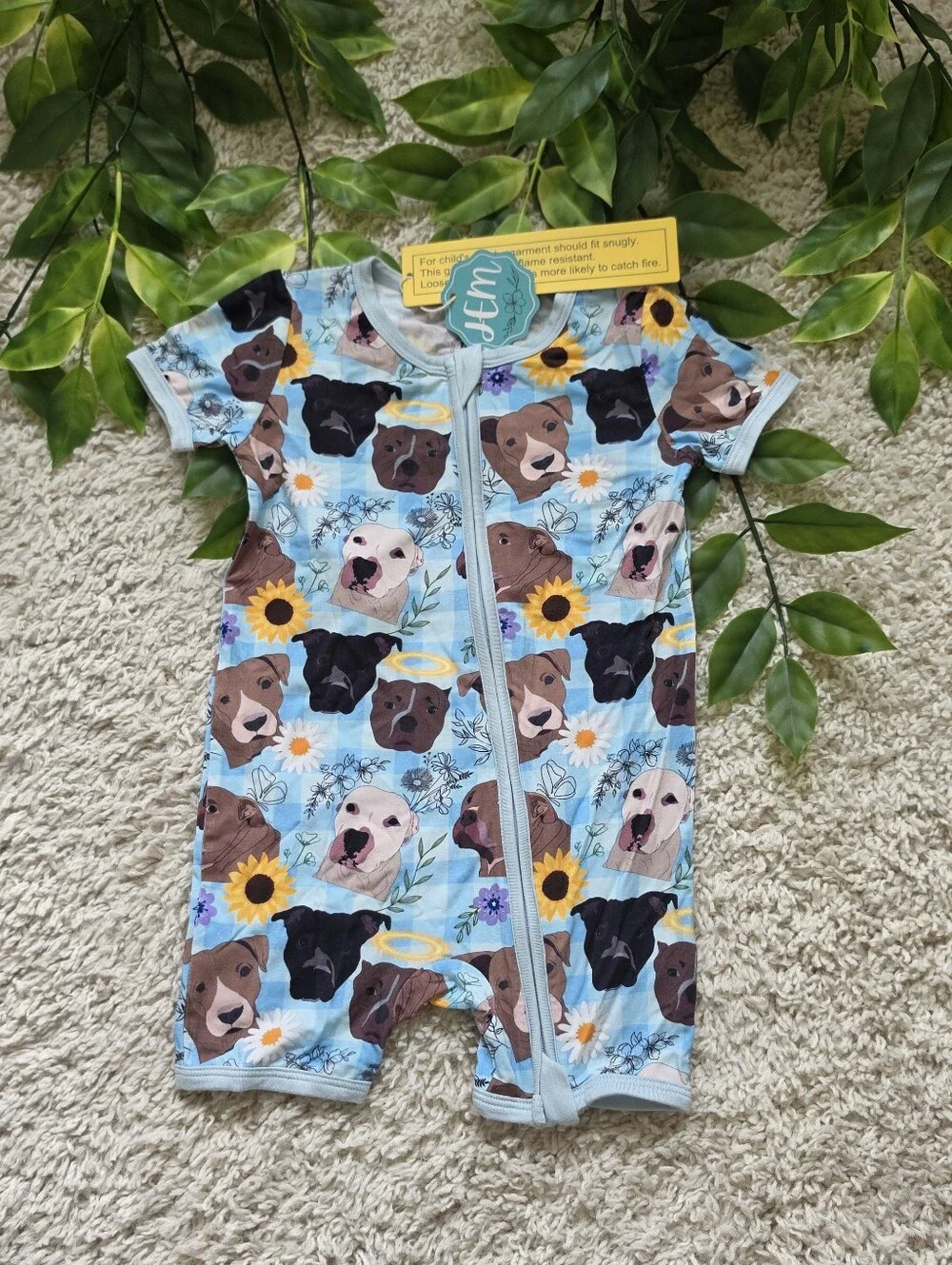 Baby Girl Pitbull Romper (12-18 Months)
